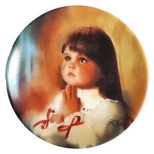 A Christmas Prayer by Donald Zolan collector miniature plate # 58013